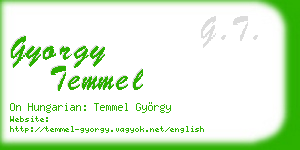 gyorgy temmel business card